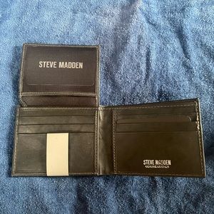 Steve Madden black bifold wallet